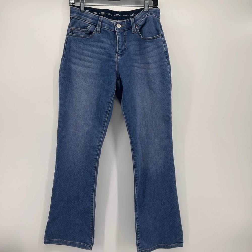 Lee Platinum Label Bootcut Jeans Comfort Waist Stretch Denim Size‎ 6 Short